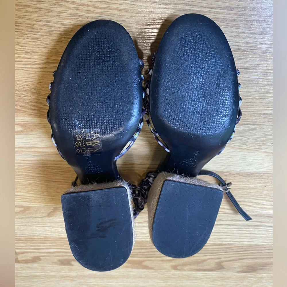 Too cute 😍Schulz espadrilles open toe heels size US 7.5 EUC - Picture 10 of 15